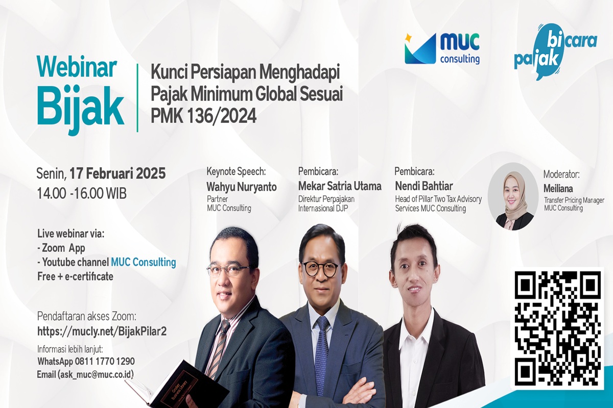 Cermati Strategi Menghadapi Pajak Minimum Global sesuai PMK 136/2024, Lewat Webinar MUC Bijak